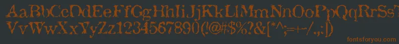 Jackthip-fontti – ruskeat fontit mustalla taustalla