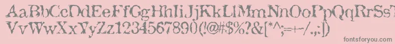 Jackthip Font – Gray Fonts on Pink Background