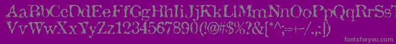 フォントJackthip – 紫の背景に灰色の文字