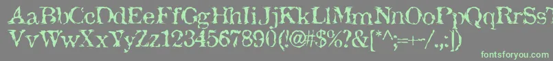 Jackthip Font – Green Fonts on Gray Background