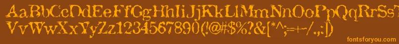 Jackthip Font – Orange Fonts on Brown Background