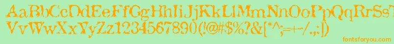 Jackthip Font – Orange Fonts on Green Background