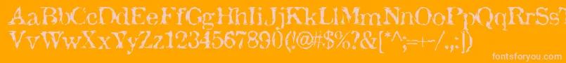 Jackthip Font – Pink Fonts on Orange Background
