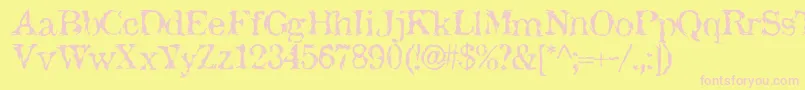 Jackthip Font – Pink Fonts on Yellow Background