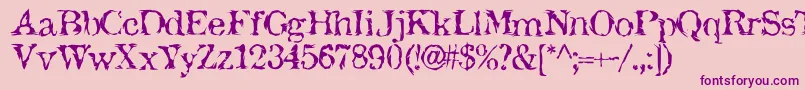 Jackthip Font – Purple Fonts on Pink Background