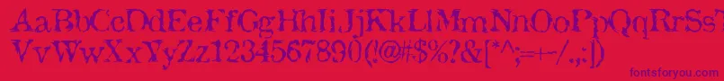 Jackthip Font – Purple Fonts on Red Background