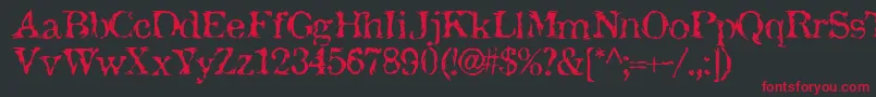 Jackthip Font – Red Fonts on Black Background