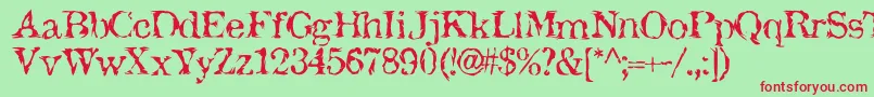 fuente Jackthip – Fuentes Rojas Sobre Fondo Verde