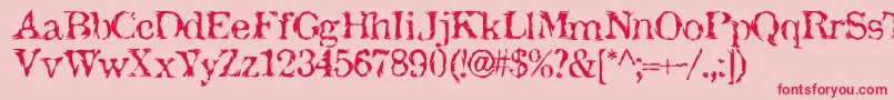 Jackthip Font – Red Fonts on Pink Background