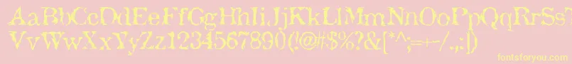 Jackthip Font – Yellow Fonts on Pink Background