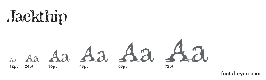 Jackthip Font Sizes