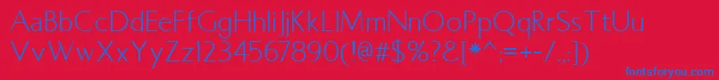 Markuslow Font – Blue Fonts on Red Background