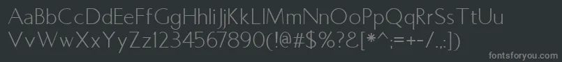 フォントMarkuslow – 黒い背景に灰色の文字