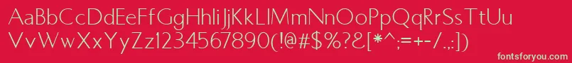 Markuslow Font – Green Fonts on Red Background