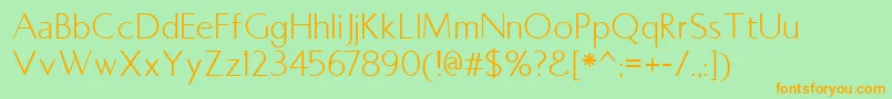 Markuslow Font – Orange Fonts on Green Background