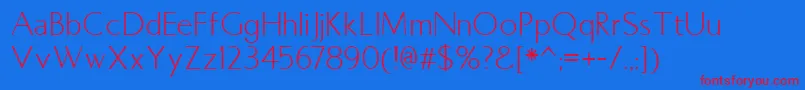 Markuslow Font – Red Fonts on Blue Background