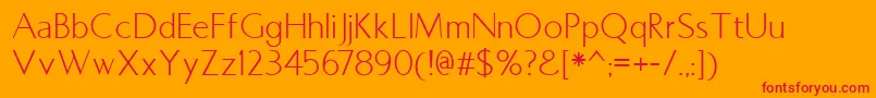 Markuslow Font – Red Fonts on Orange Background