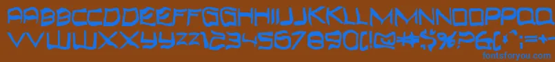 Top Bond Font – Blue Fonts on Brown Background