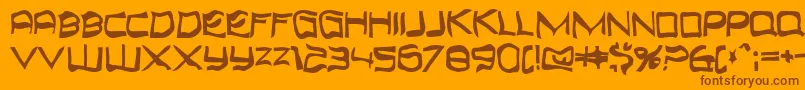 Top Bond Font – Brown Fonts on Orange Background