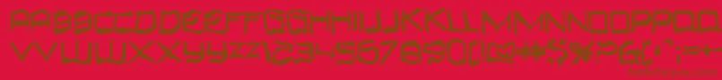Top Bond Font – Brown Fonts on Red Background