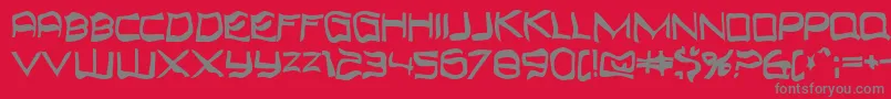 Top Bond Font – Gray Fonts on Red Background