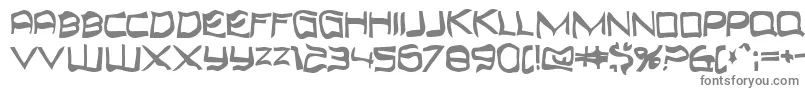 フォントTop Bond – 白い背景に灰色の文字