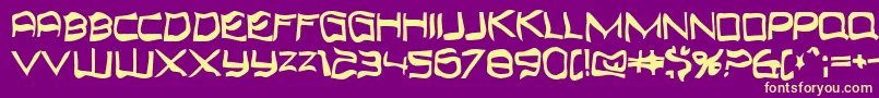 Top Bond Font – Yellow Fonts on Purple Background