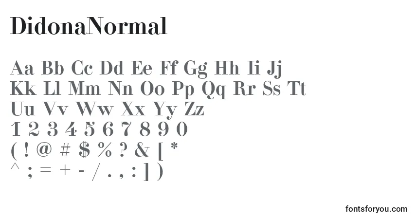 Шрифт DidonaNormal – алфавит, цифры, специальные символы