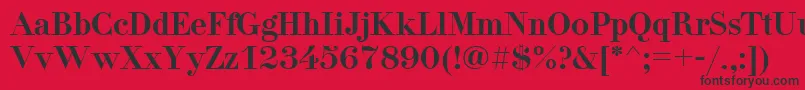 DidonaNormal Font – Black Fonts on Red Background