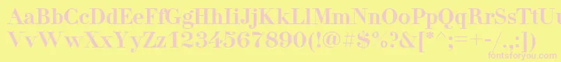 DidonaNormal Font – Pink Fonts on Yellow Background