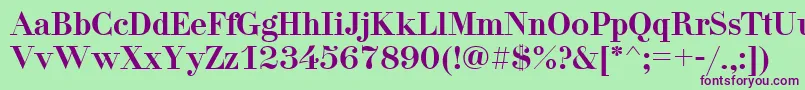 DidonaNormal Font – Purple Fonts on Green Background