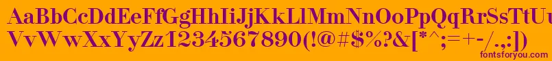 DidonaNormal Font – Purple Fonts on Orange Background