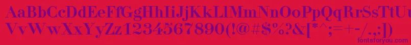 DidonaNormal Font – Purple Fonts on Red Background