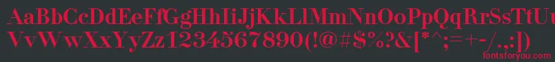 DidonaNormal Font – Red Fonts on Black Background