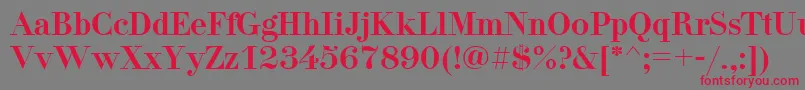 DidonaNormal Font – Red Fonts on Gray Background
