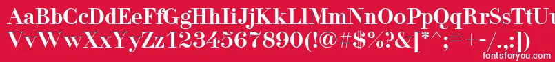 フォントDidonaNormal – 赤い背景に白い文字