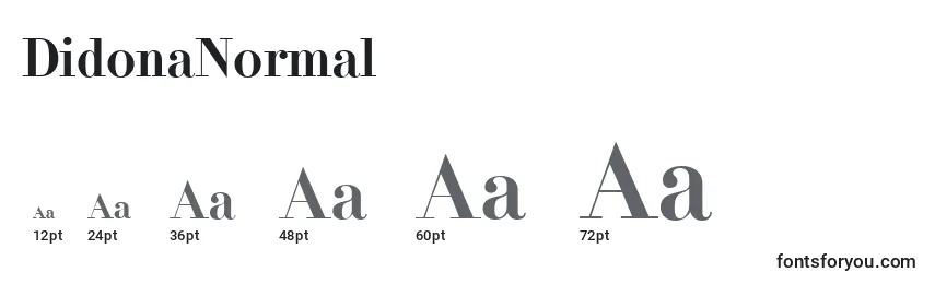 Размеры шрифта DidonaNormal