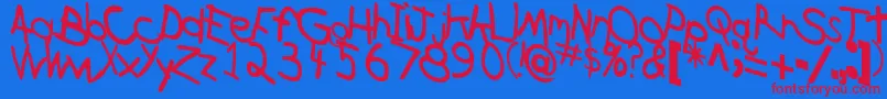 フォントCrossRegularTtstd – 赤い文字の青い背景