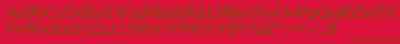 GranadaantiqueBold Font – Brown Fonts on Red Background
