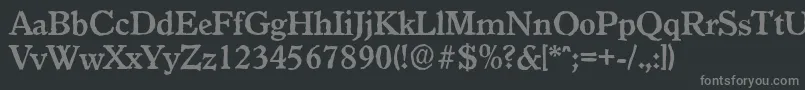 GranadaantiqueBold Font – Gray Fonts on Black Background