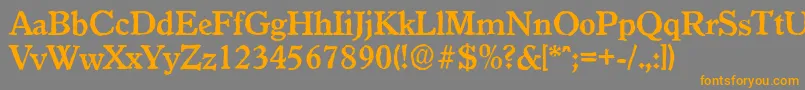 GranadaantiqueBold Font – Orange Fonts on Gray Background