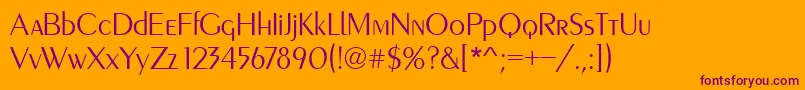 Penta Light Font – Purple Fonts on Orange Background