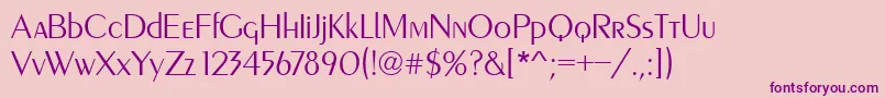 Penta Light Font – Purple Fonts on Pink Background