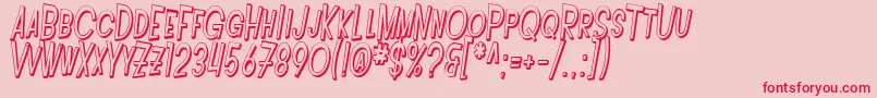 SfIntoxicatedBluesShadedOblique Font – Red Fonts on Pink Background