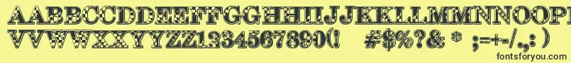 123Go Font – Black Fonts on Yellow Background