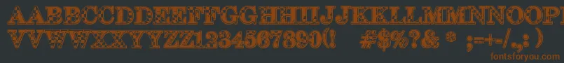 123Go Font – Brown Fonts on Black Background