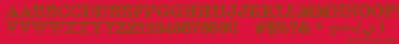Шрифт 123Go – коричневые шрифты на красном фоне