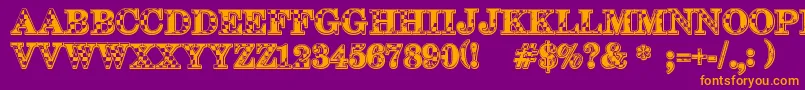 123Go Font – Orange Fonts on Purple Background