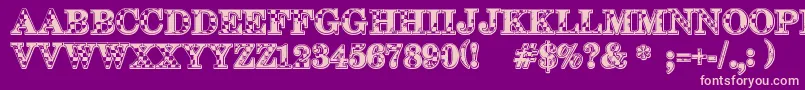 123Go Font – Pink Fonts on Purple Background