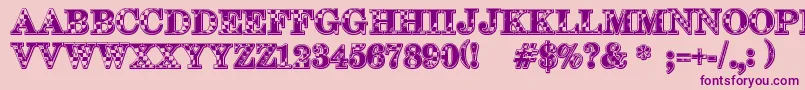 123Go Font – Purple Fonts on Pink Background